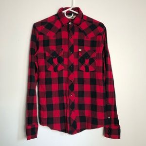 Salt Valley western snap flannel XS